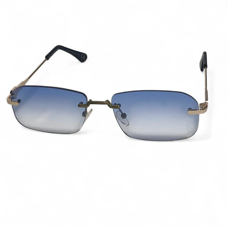 Rimless Gradient Blue Luxury Sunglasses