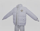 White Hoodless Puffer Jacket