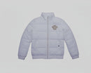 White Hoodless Puffer Jacket