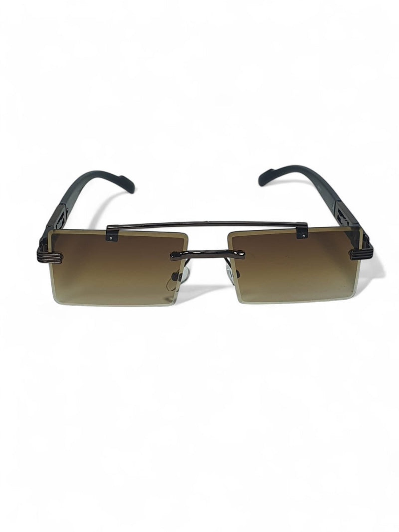 Rimless Rectangular Gradient Sunglasses