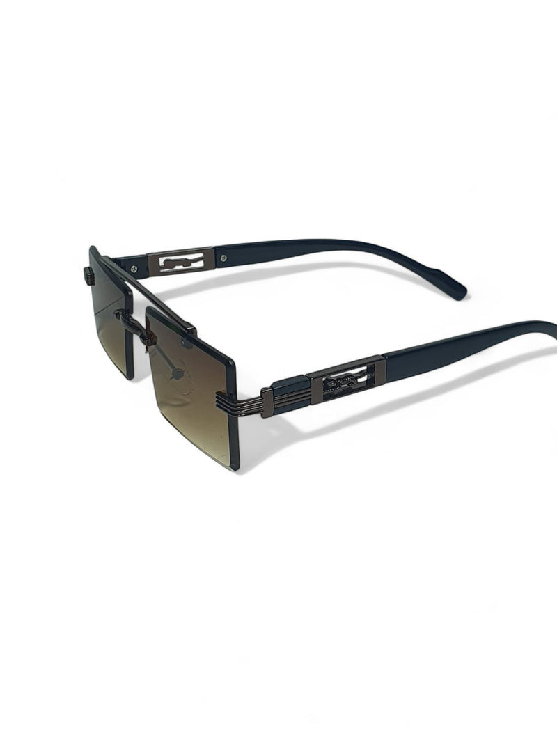 Rimless Rectangular Gradient Sunglasses
